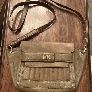 Kelsi Dagger Green Crossbody Bag with Adjustable Strap and Textured Design